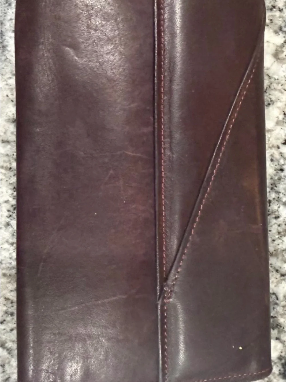 Rolfs Brown Leather Cowhide Wallet with Gold Accent